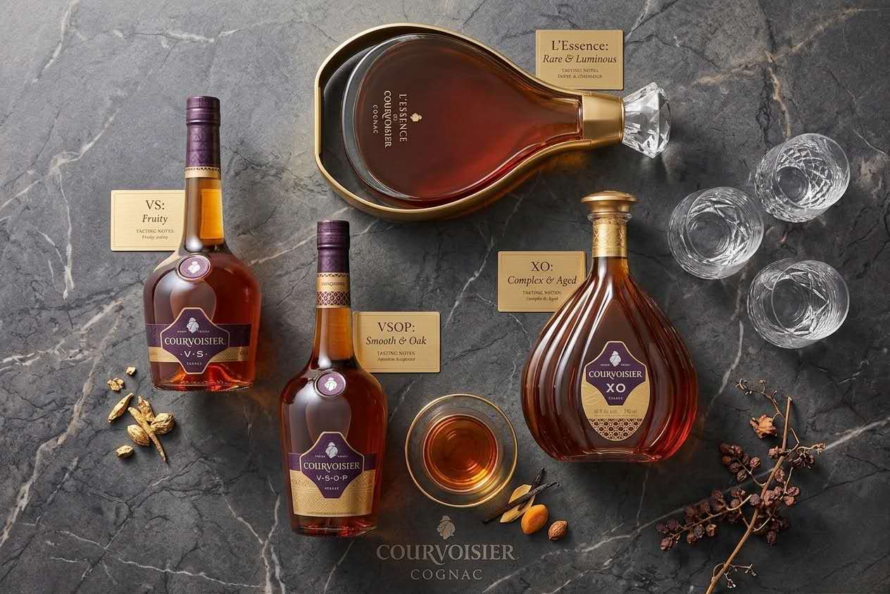 Cognac and gift bottles